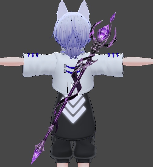 1. 【3Dモデル】闇の紫水晶の杖 / Dark Amethyst Staff