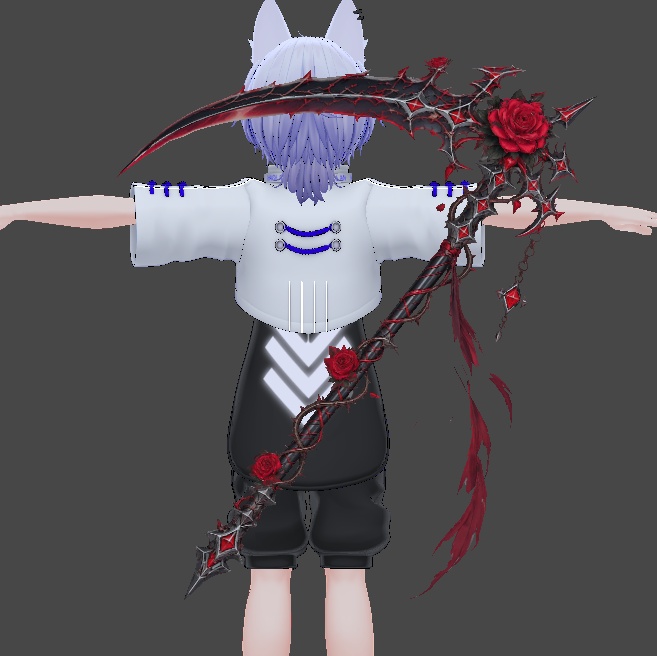 【3Dモデル】Rose Scythe|薔薇の大鎌|ゴシック・ハロウィン