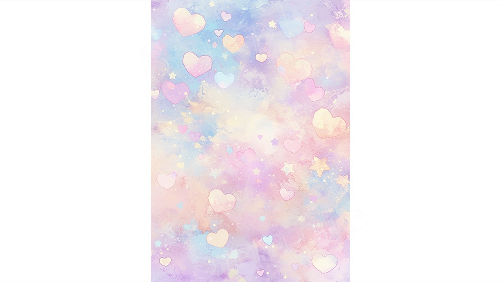 【web/印刷用】夢かわいいイラスト背景素材【無料あり】