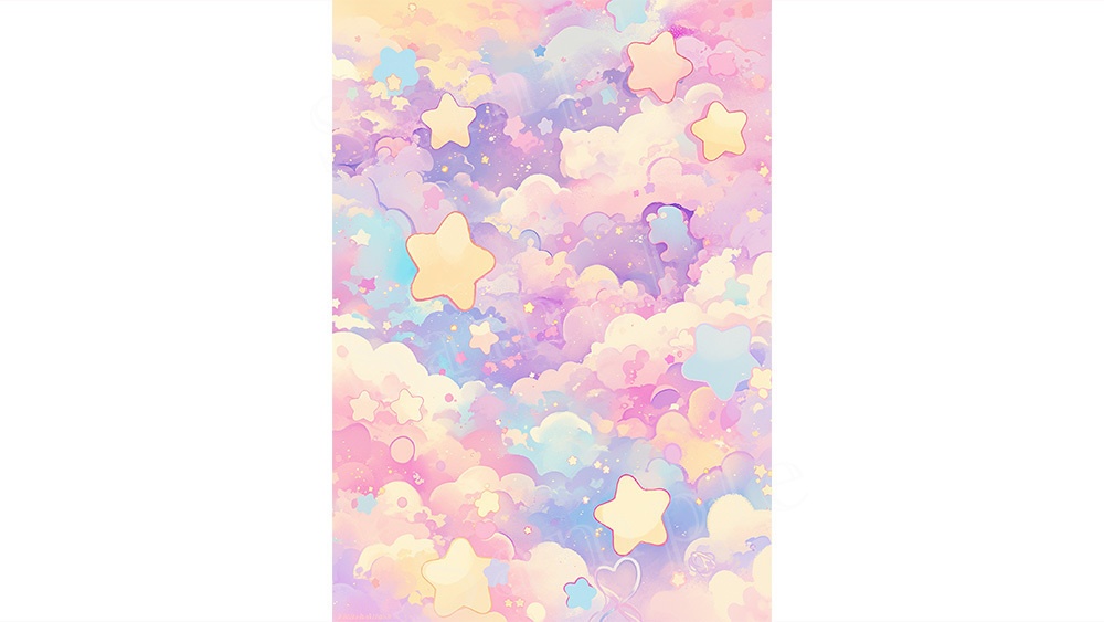 【web/印刷用】夢かわいいイラスト背景素材【無料あり】