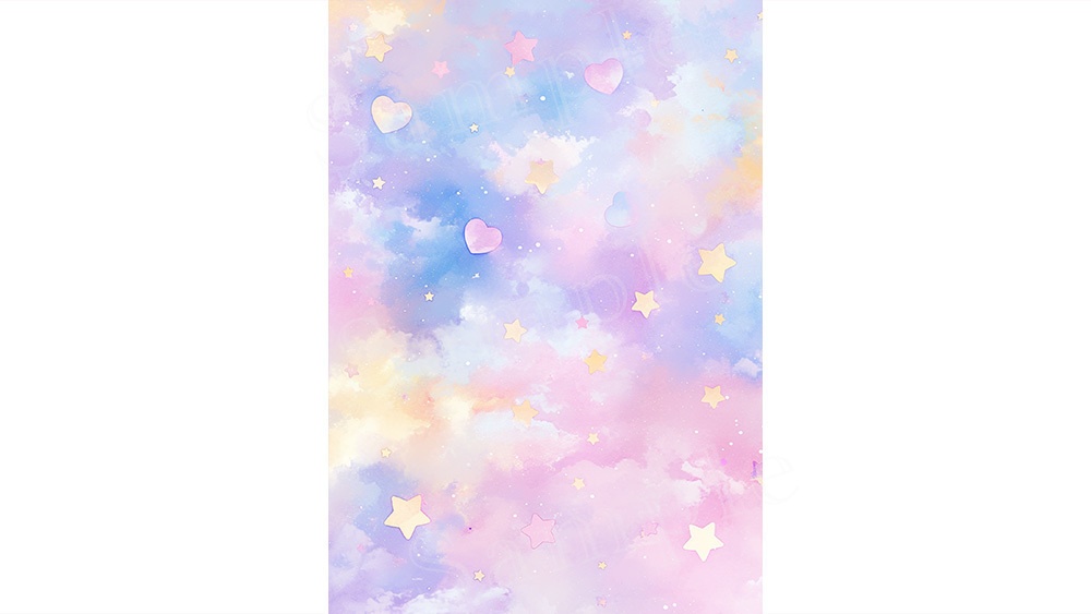 【web/印刷用】夢かわいいイラスト背景素材【無料あり】