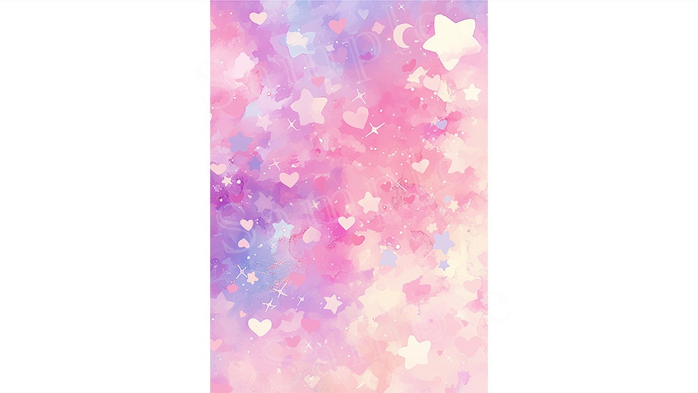 【web/印刷用】夢かわいいイラスト背景素材【無料あり】