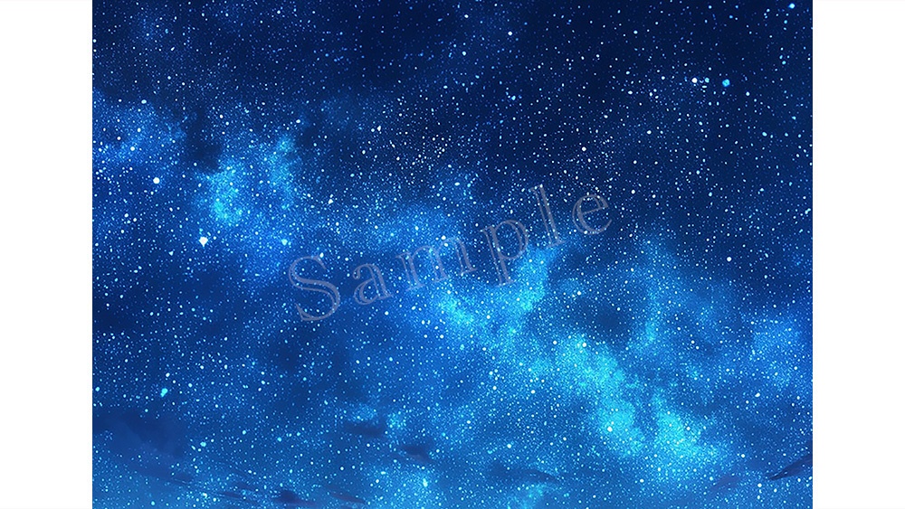 【web/印刷用】キラキラ星空背景素材