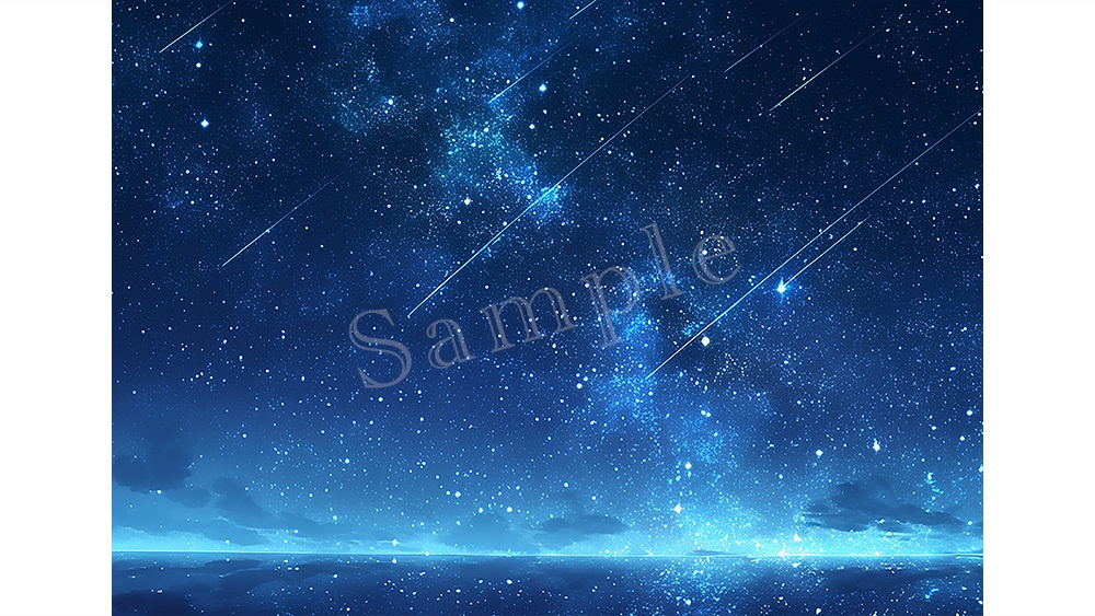 【web/印刷用】キラキラ星空背景素材