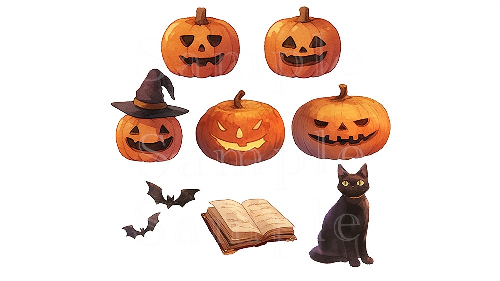 【web用】ハロウィンイラスト素材集【無料あり】