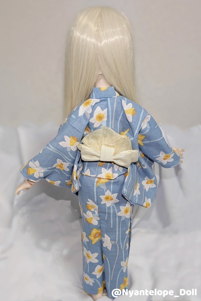 水仙浴衣(着物)(水色) MDD 【Nyantelope】