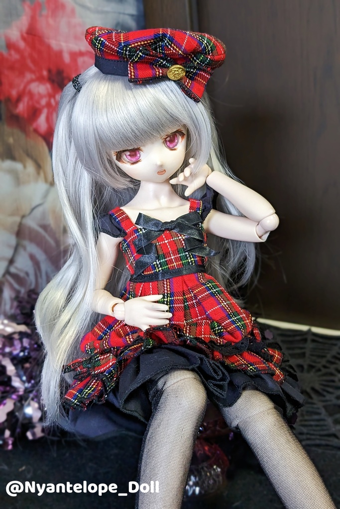 MDD タータンチェックのワンピースセット 【Nyantelope】