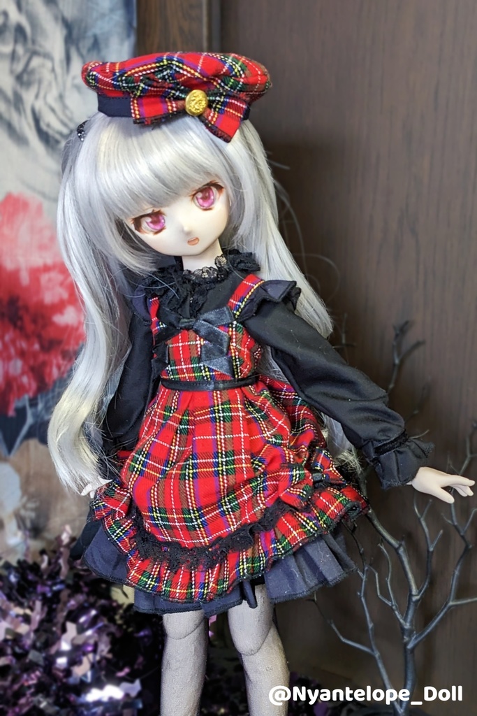 MDD タータンチェックのワンピースセット 【Nyantelope】