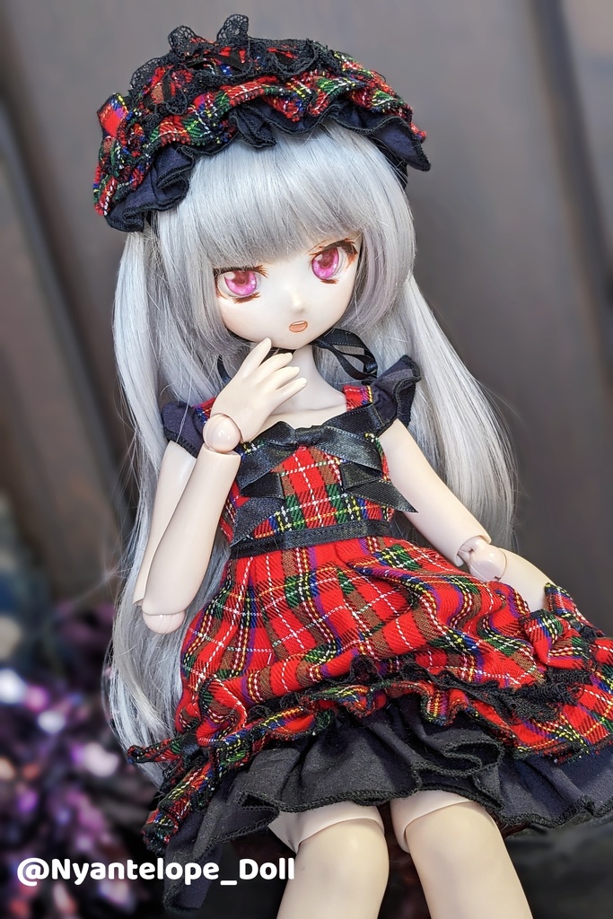 タータンチェックのヘッドドレス【Nyantelope】ドール