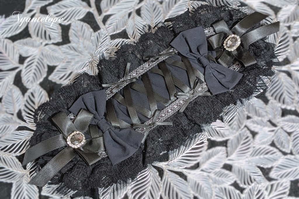 漆黒ヘッドドレス 【Nyantelope】 ロリィタ ロリータ ゴスロリ