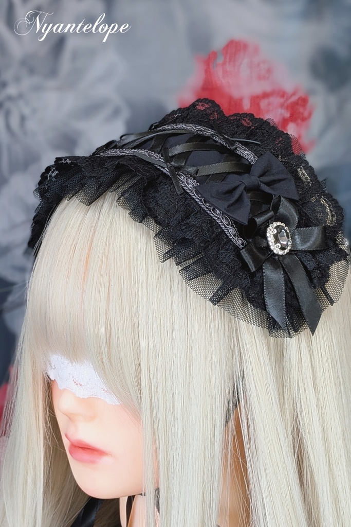 漆黒ヘッドドレス 【Nyantelope】 ロリィタ ロリータ ゴスロリ