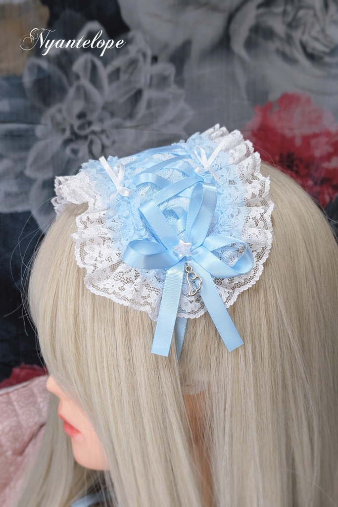 天使のヘッドドレス【Nyantelope】 ロリィタ ロリータ ヘッドドレス 天使界隈 水色界隈