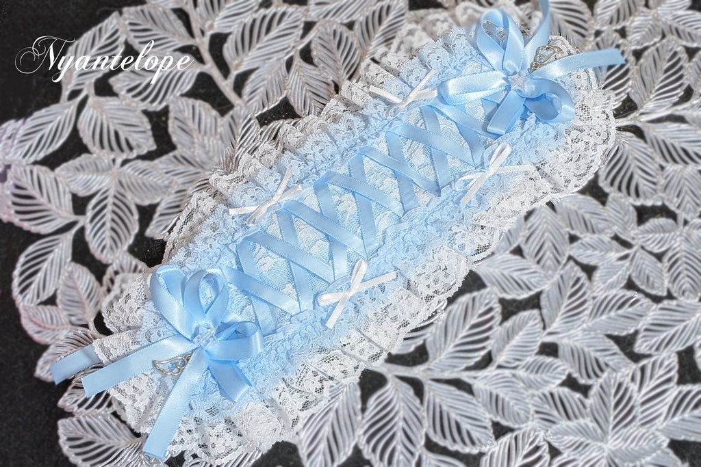 天使のヘッドドレス【Nyantelope】 ロリィタ ロリータ ヘッドドレス 天使界隈 水色界隈