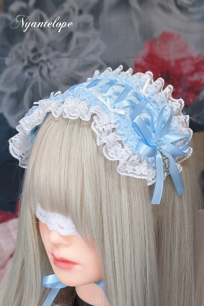 天使のヘッドドレス【Nyantelope】　ロリィタ　ロリータ　ヘッドドレス　天使界隈　水色界隈