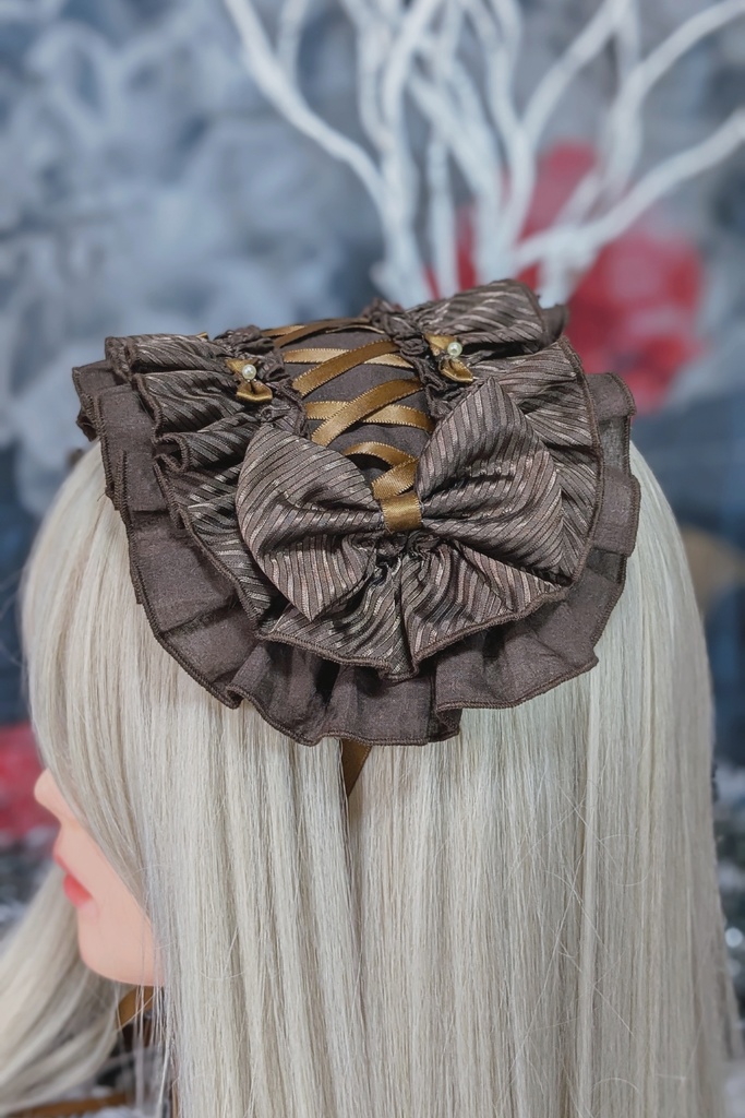 ビターチョコレートヘッドドレス【Nyantelope】 ロリータ クラロリ ロリィタ