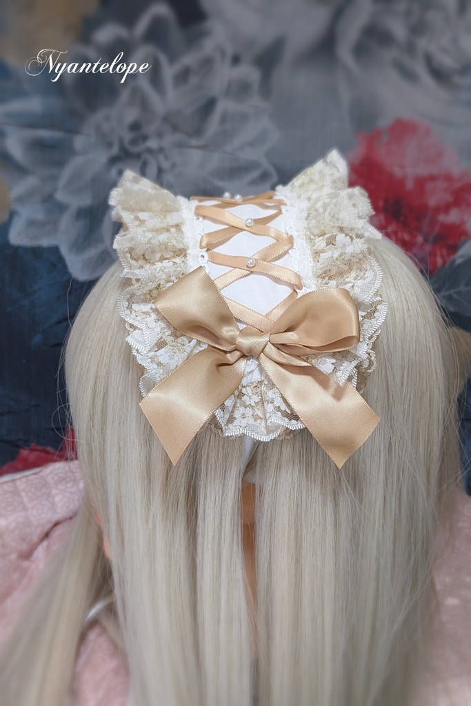 煌めきヘッドドレス【Nyantelope】 ロリィタ ロリータ クラロリ ヘッドドレス