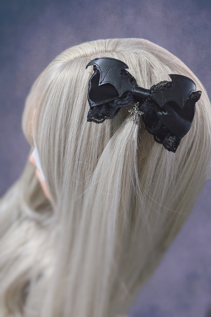 コウモリリボンクリップ【Nyantelope】ロリィタ ロリータ ゴスロリ 地雷系