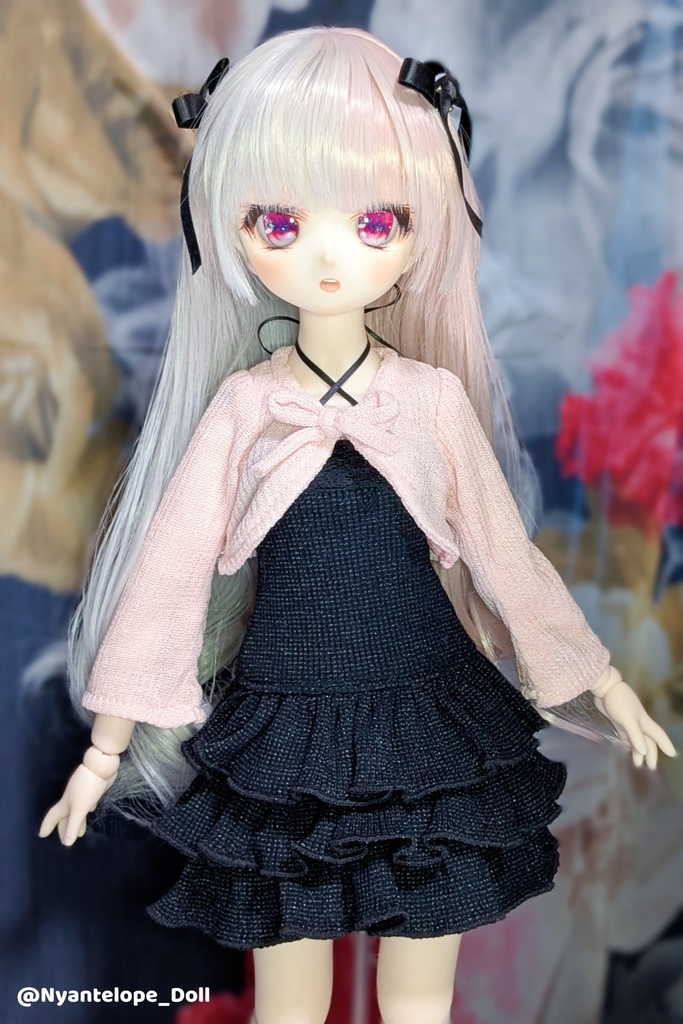 MDDキャミワンピセット(グレー、ピンク) 【Nyantelope】 MDD Imomodoll ドール服