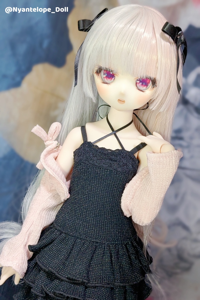 MDDキャミワンピセット(グレー、ピンク) 【Nyantelope】 MDD Imomodoll ドール服