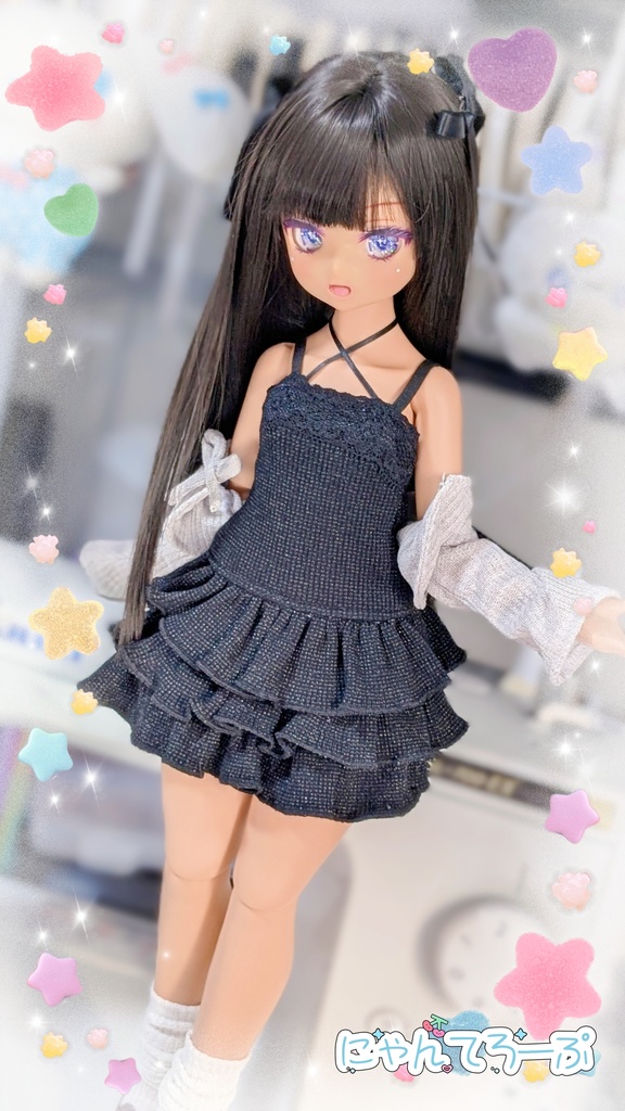 MDDキャミワンピセット(グレー、ピンク) 【Nyantelope】 MDD Imomodoll ドール服