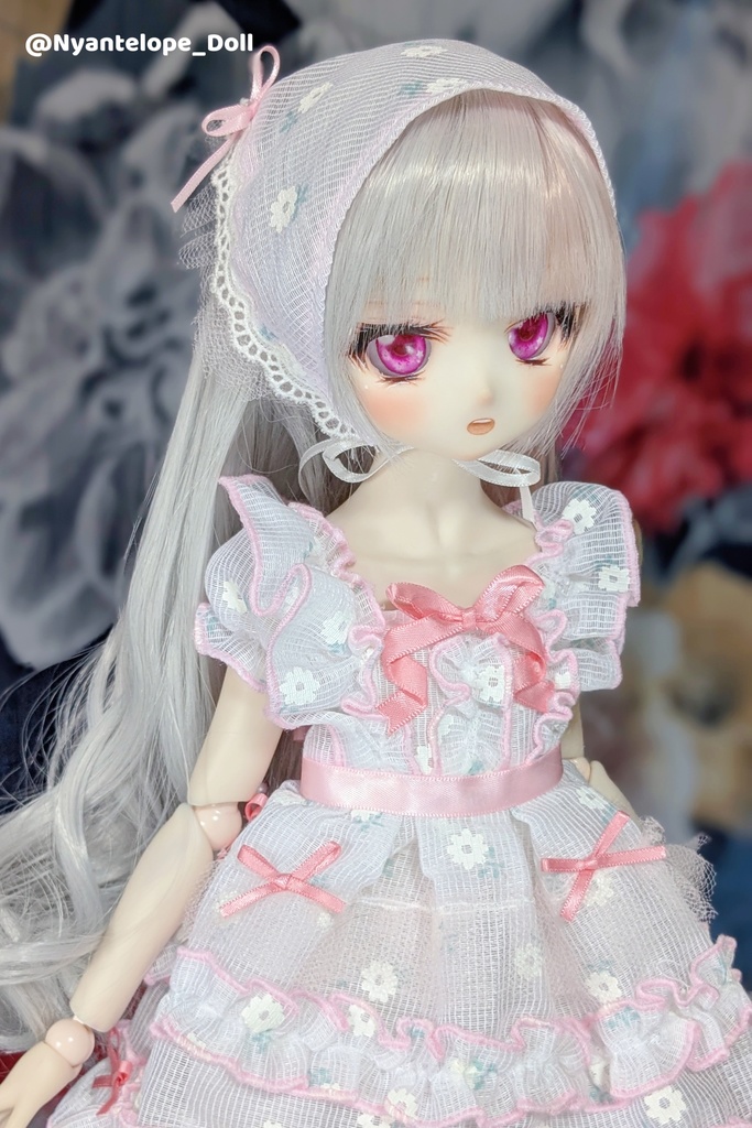 小花柄ドレス(ピンク、ブルー) 【Nyantelope】 MDD ドール服