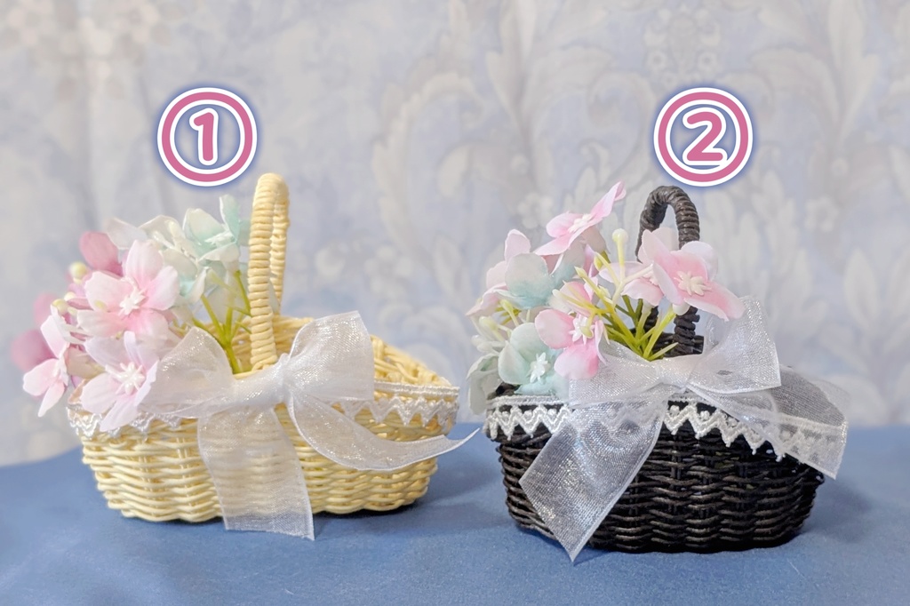 お花摘みかごバッグ (クリーム、ブラウン)【Nyantelope】 MDD ドール 小物 バッグ