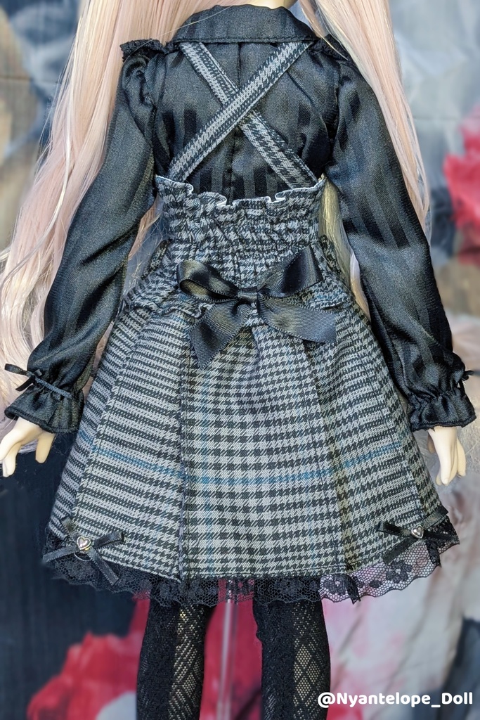 MDD グレンチェックのジャンスカセット 【Nyantelope】 MDD imomodoll ドール服 地雷系 量産型