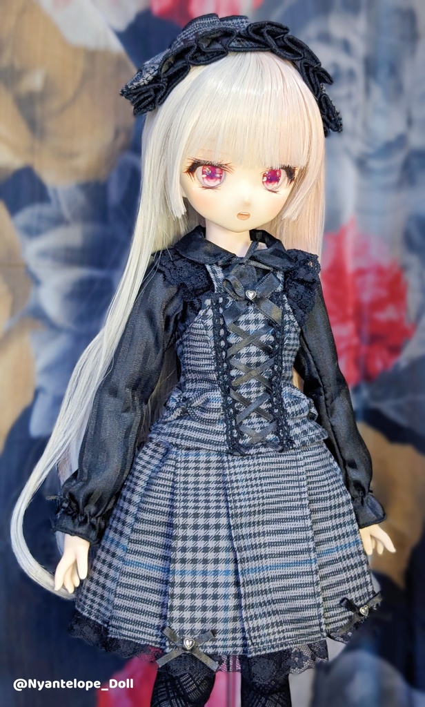 MDD グレンチェックのジャンスカセット　【Nyantelope】 MDD imomodoll ドール服　地雷系　量産型