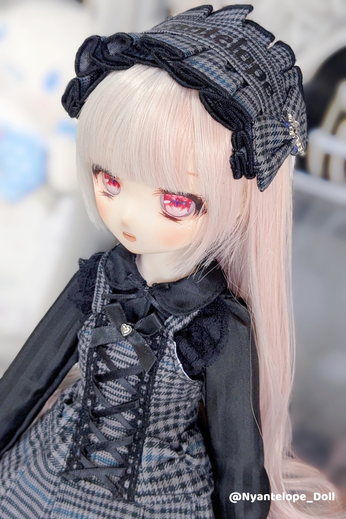 MDD グレンチェックのジャンスカセット 【Nyantelope】 MDD imomodoll ドール服 地雷系 量産型