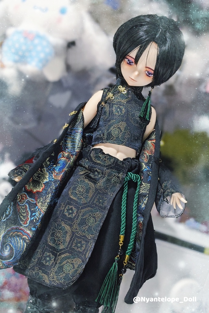 MDD チャイナロリィタちゃんセット、中華風お兄さんセット、羽扇子【Nyantelope】 imomodoll ロリィタ ロリータ チャイナ服