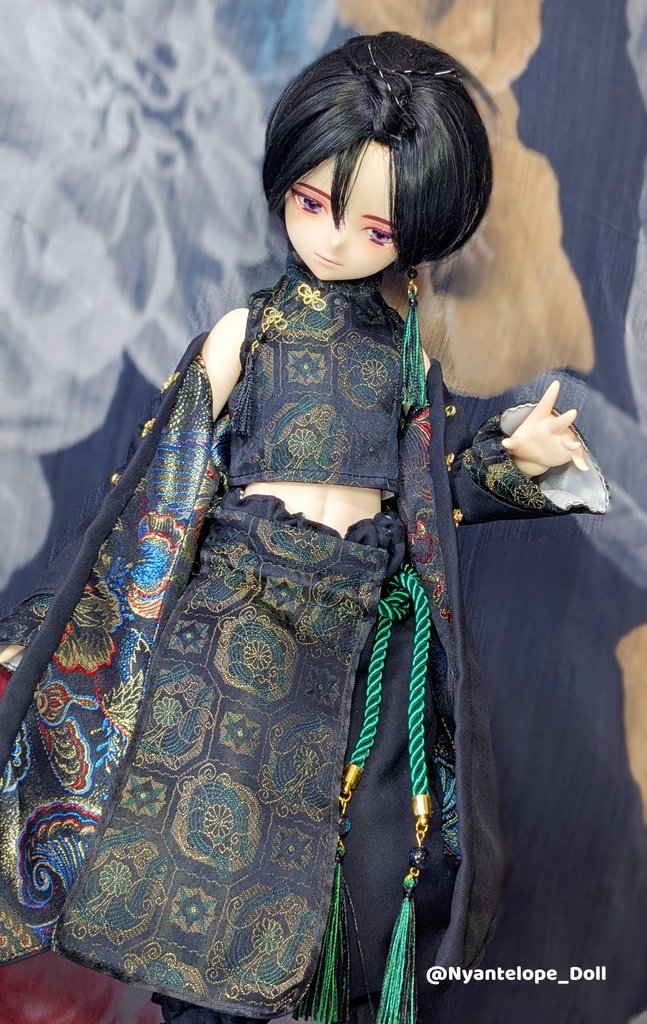 MDD チャイナロリィタちゃんセット、中華風お兄さんセット、羽扇子【Nyantelope】 imomodoll ロリィタ ロリータ チャイナ服