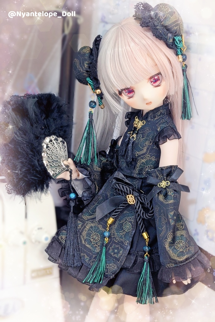 MDD チャイナロリィタちゃんセット、中華風お兄さんセット、羽扇子【Nyantelope】 imomodoll ロリィタ ロリータ チャイナ服