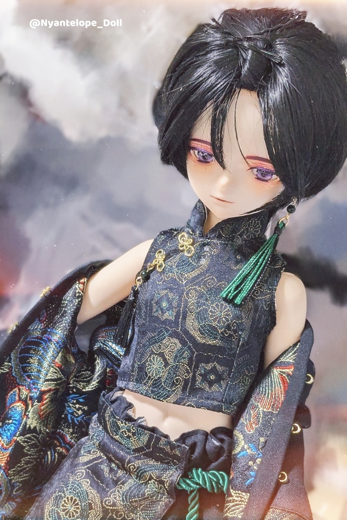 MDD チャイナロリィタちゃんセット、中華風お兄さんセット、羽扇子【Nyantelope】 imomodoll ロリィタ ロリータ チャイナ服