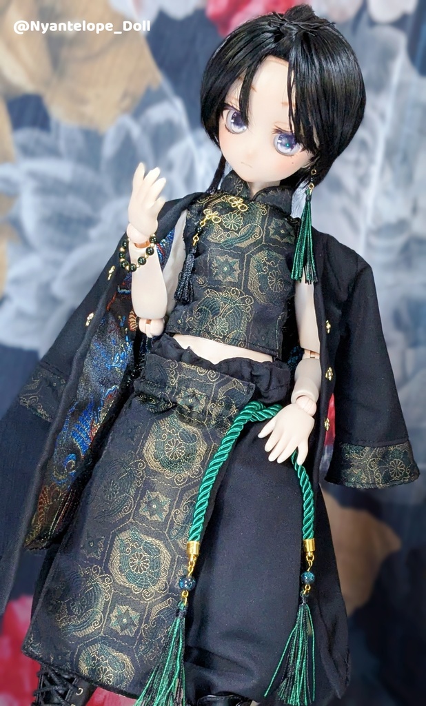 MDD チャイナロリィタちゃんセット、中華風お兄さんセット、羽扇子【Nyantelope】 imomodoll ロリィタ ロリータ チャイナ服