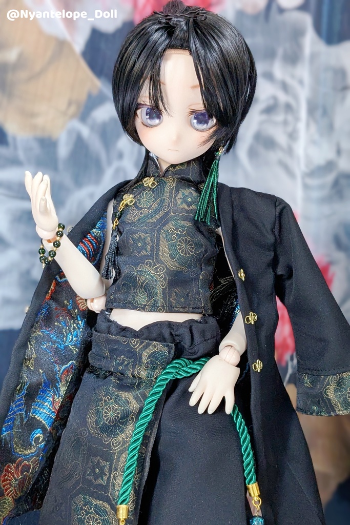 MDD チャイナロリィタちゃんセット、中華風お兄さんセット、羽扇子【Nyantelope】 imomodoll ロリィタ ロリータ チャイナ服