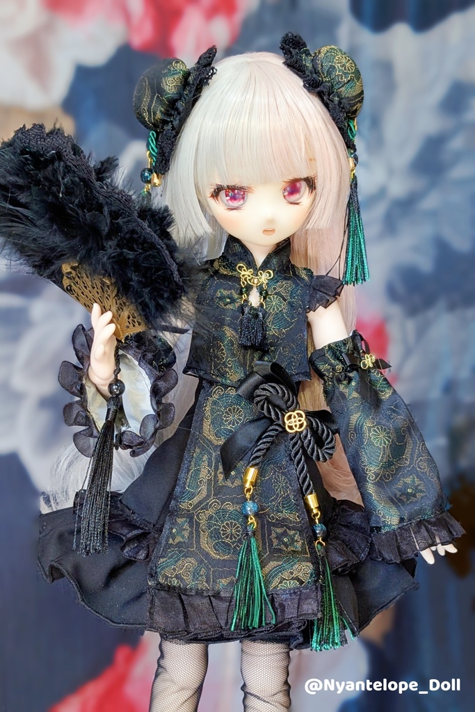 MDD チャイナロリィタちゃんセット、中華風お兄さんセット、羽扇子【Nyantelope】 imomodoll ロリィタ ロリータ チャイナ服