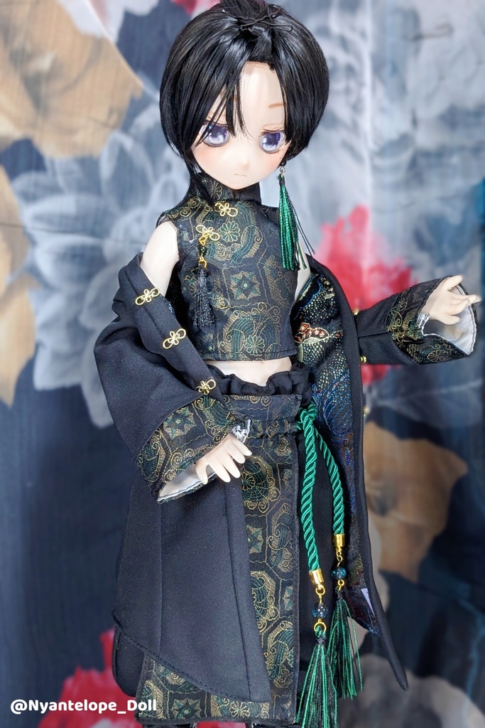 MDD チャイナロリィタちゃんセット、中華風お兄さんセット、羽扇子【Nyantelope】 imomodoll ロリィタ ロリータ チャイナ服