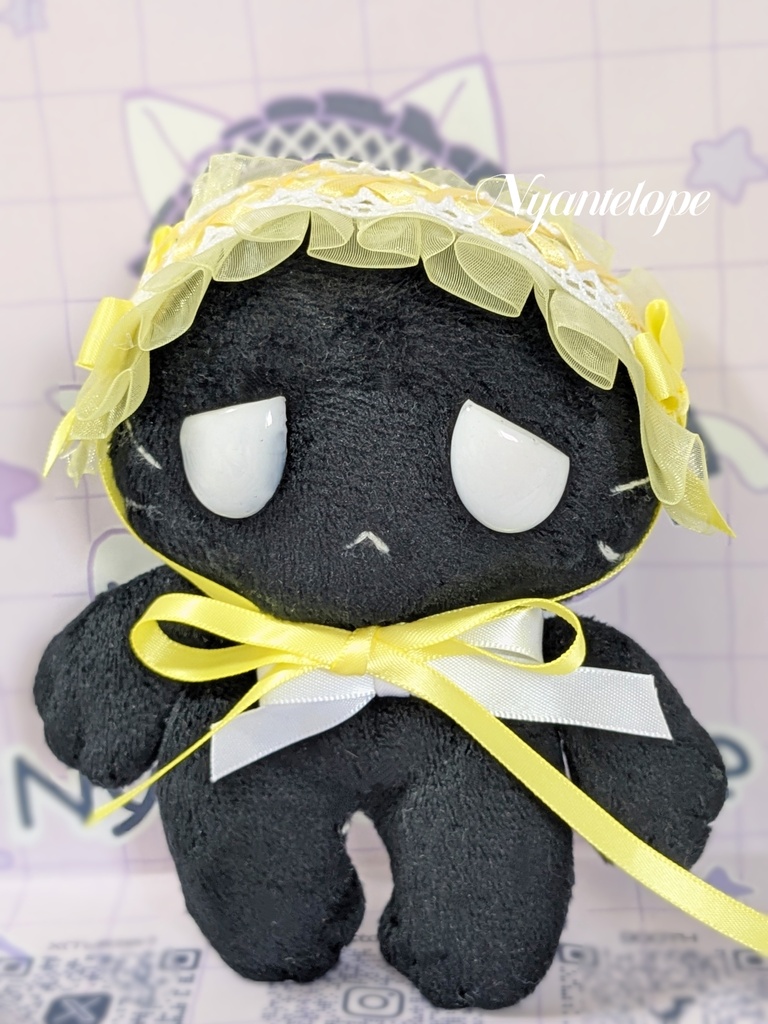 ワイヤー入りヘッドドレス(黒、白、水色、ピンク、黄色) ドール ぬいぐるみ MDD