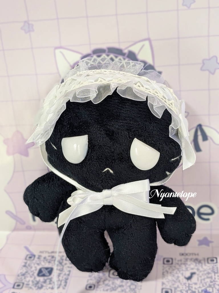 ワイヤー入りヘッドドレス(黒、白、水色、ピンク、黄色) ドール ぬいぐるみ MDD