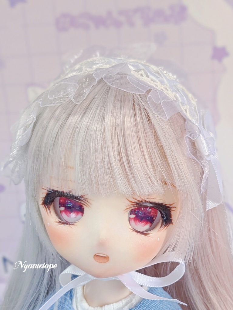 ワイヤー入りヘッドドレス(黒、白、水色、ピンク、黄色) ドール ぬいぐるみ MDD