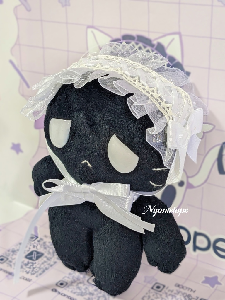 ワイヤー入りヘッドドレス(黒、白、水色、ピンク、黄色) ドール ぬいぐるみ MDD