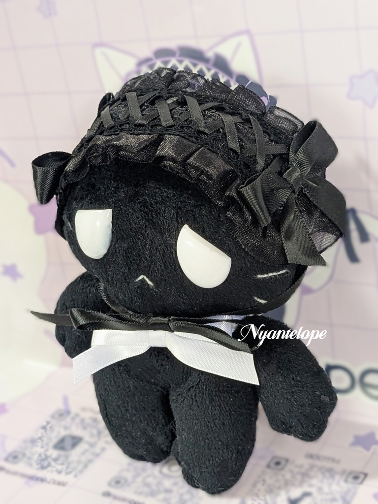 ワイヤー入りヘッドドレス(黒、白、水色、ピンク、黄色) ドール ぬいぐるみ MDD