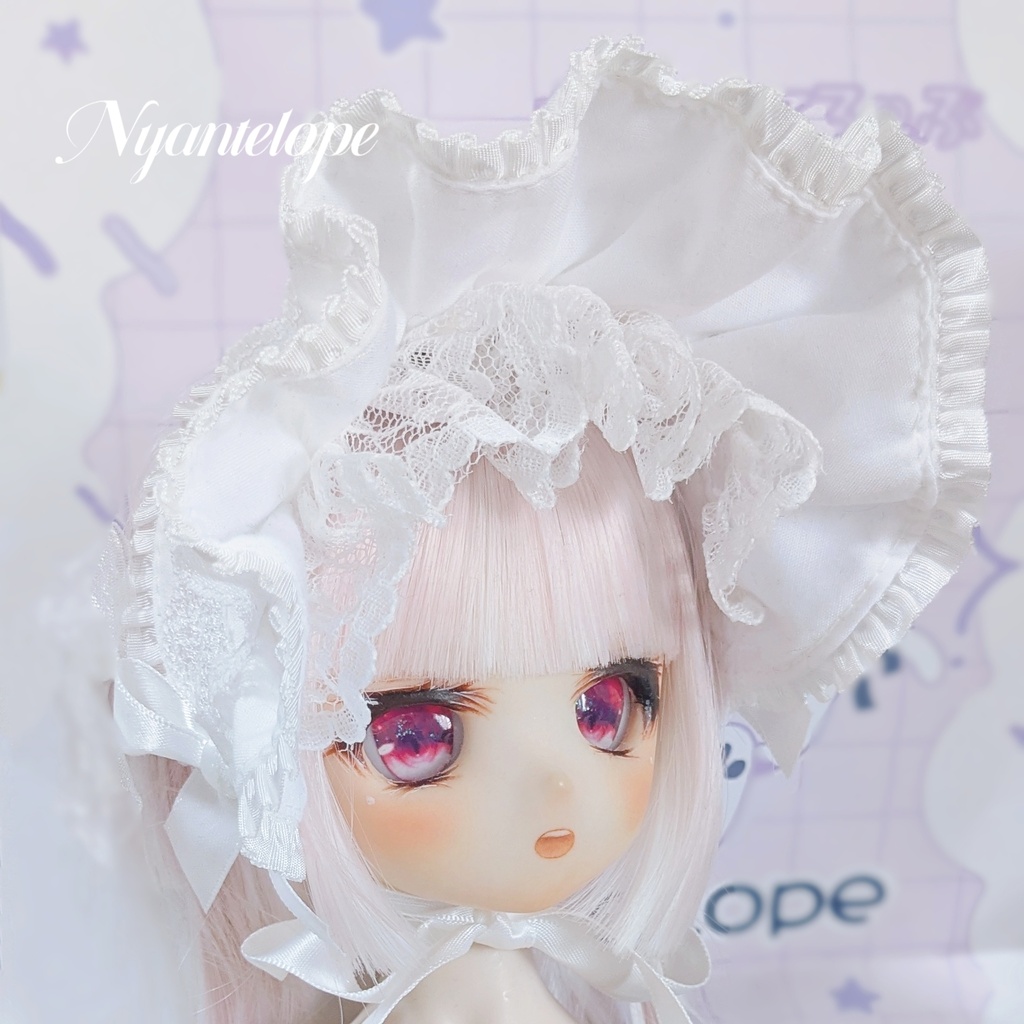 ワイヤー入りハーフボンネット(黒、白、赤) MDD DD ドール ぬいぐるみ
