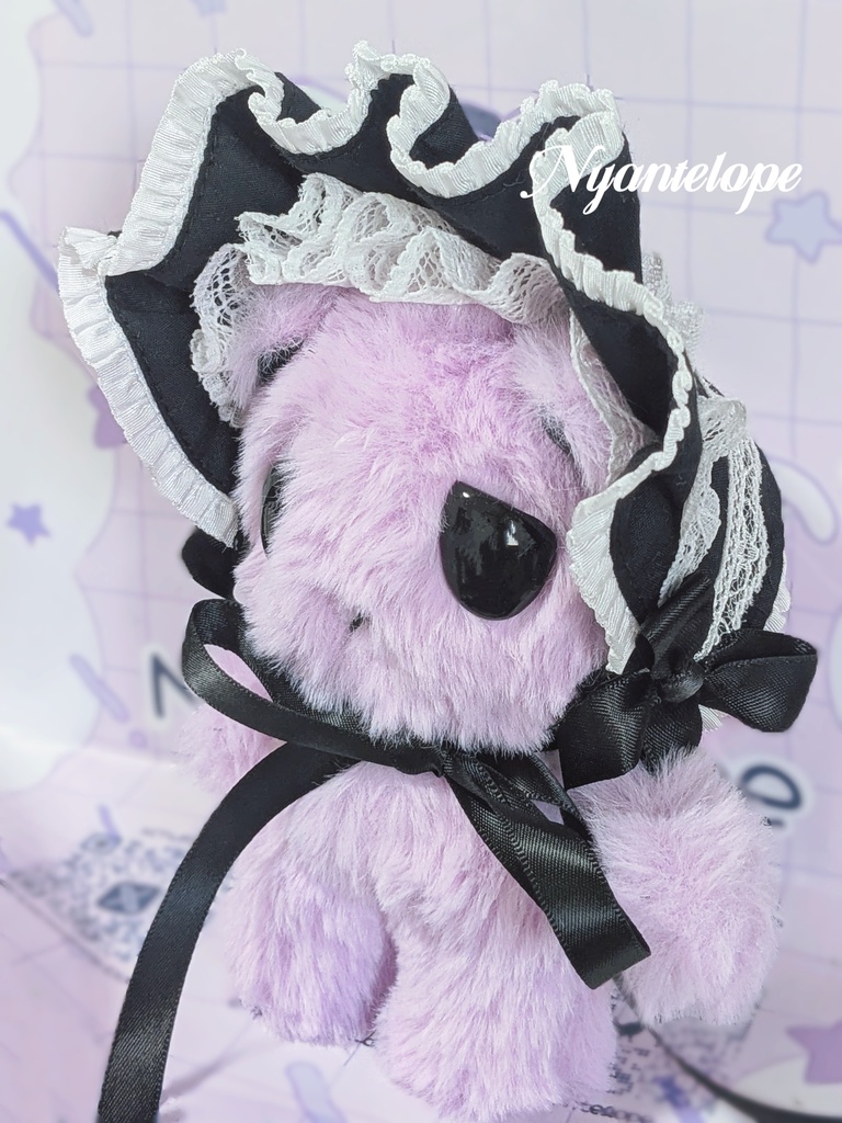 ワイヤー入りハーフボンネット(黒、白、赤) MDD DD ドール ぬいぐるみ