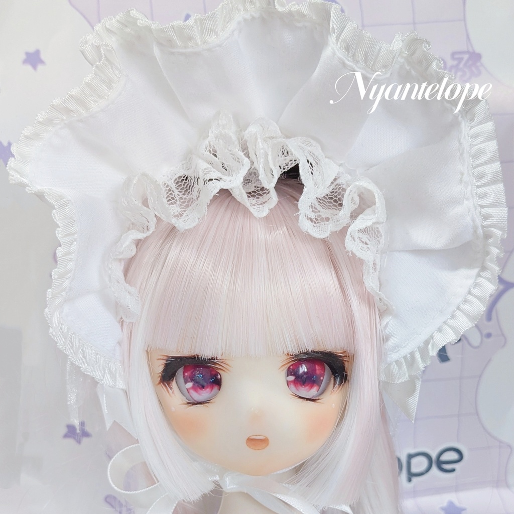 ワイヤー入りハーフボンネット(黒、白、赤) MDD DD ドール ぬいぐるみ