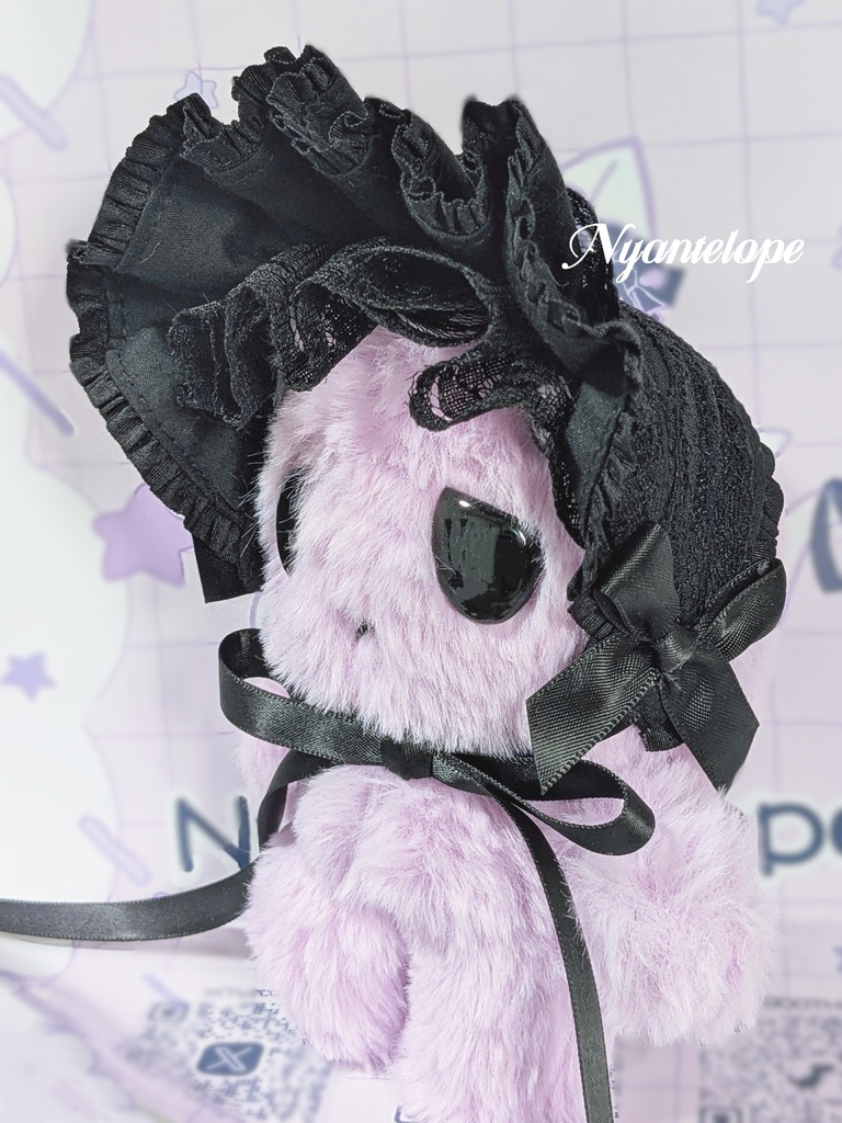 ワイヤー入りハーフボンネット(黒、白、赤) MDD DD ドール ぬいぐるみ