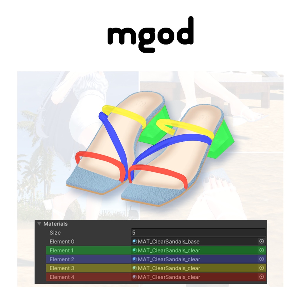 Clear Sandals for Kikyo