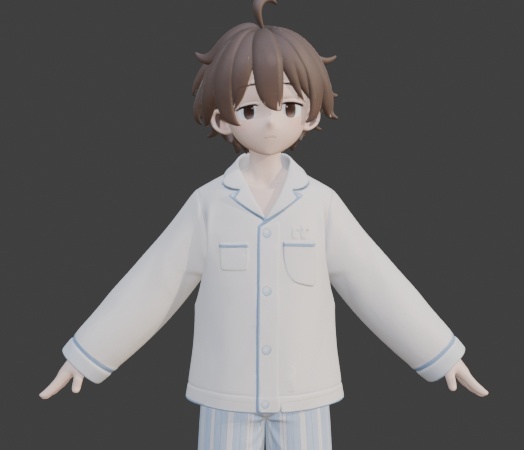 パジャマを着た男の子
