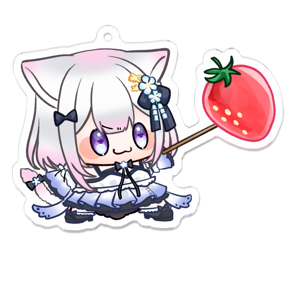苺を捕まえたてんかちゃんアクキー🍓