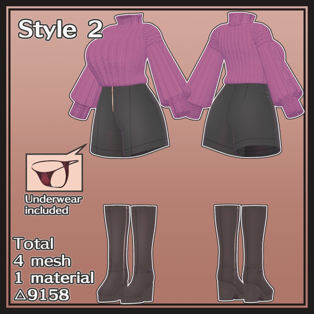 カジュアルセーターセット